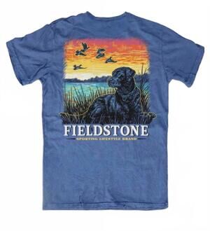 NEW FIELDSTONE boy's lab short sleeve tee in blue